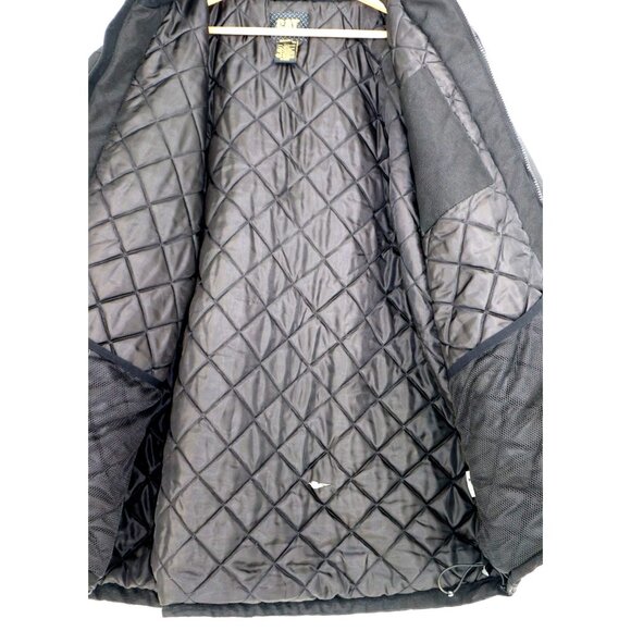 CAT Mens Black Hooded Jacket 2XL Polyester Quilted Insulation Winter - Picture 13 of 14